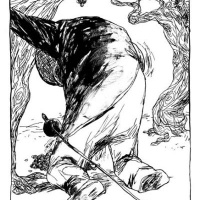 ilustração de Filipe Abranches para &quot;Long Knives Throught the Grapevine&quot; (Opuntia Books; 2008)